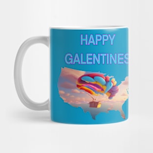 Happy Galentines hot air balloon Mug